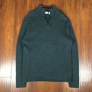 Vintage DKNY JEANS 1/4 Zip Grey Pullover Sweater